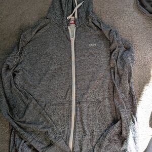 Vans Heather Gray Zip-Up Men's Sweater